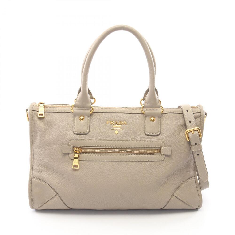 Prada Galleria Saffiano Leather 2Way Tote Bag Tan